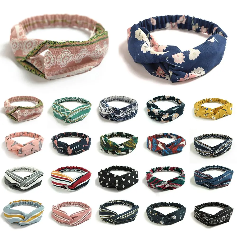 Diadema con nudo cruzado bohemio para cabello – estilo mujer - imagen 4
