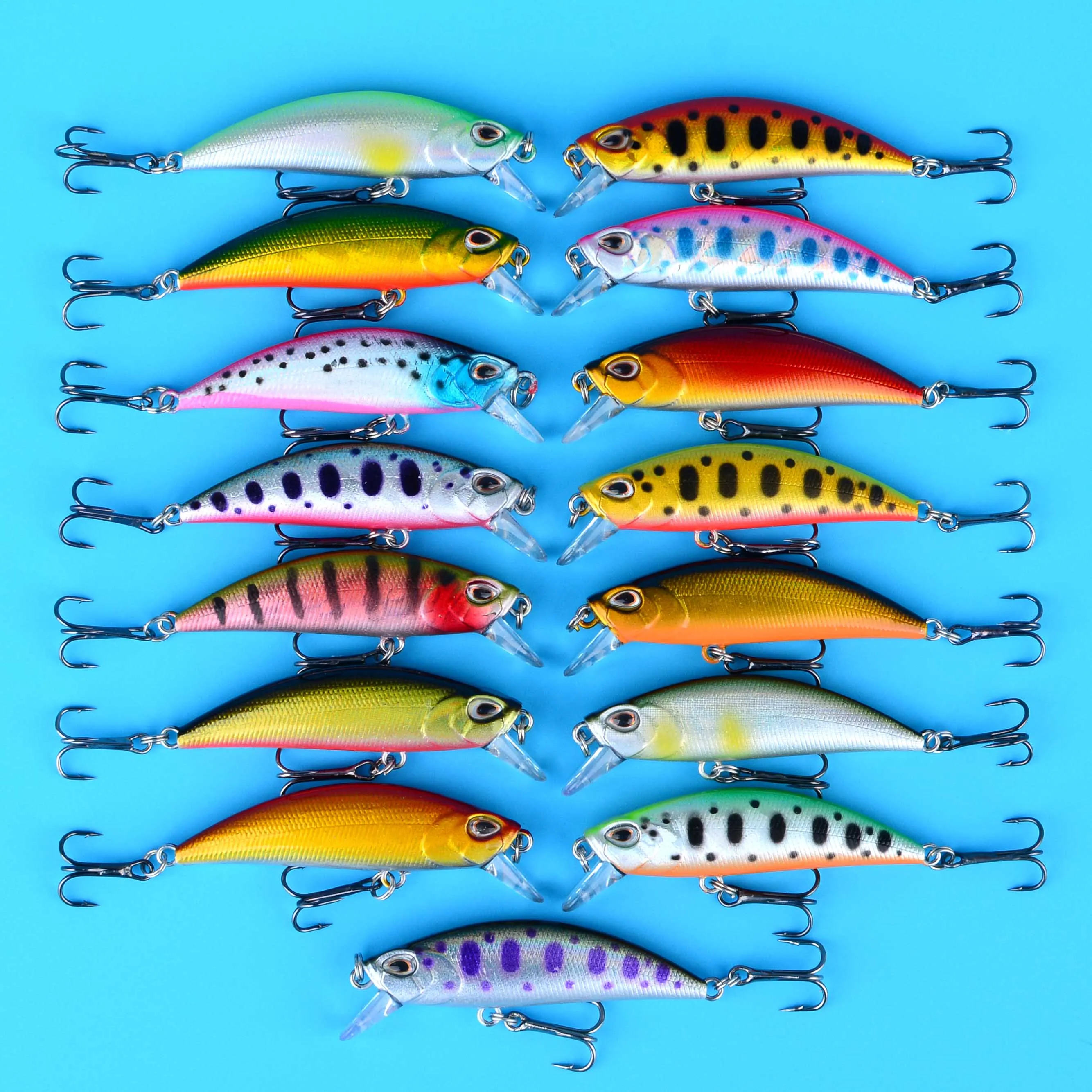 Señuelos tipo minnow en pack