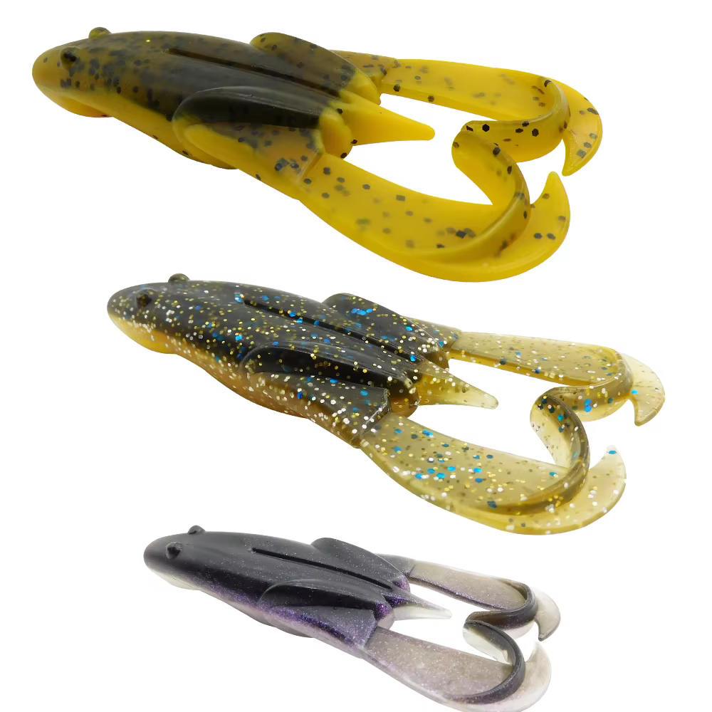 ESFISHING Señuelos de rana cabeza de serpiente lubina doble rizado - imagen 2