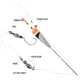 FREE FISHER Flotadores de corcho con antena de madera