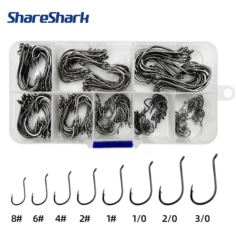 ShareShark Anzuelos pulpo de mar con boca doblada y púas acero - imagen 4