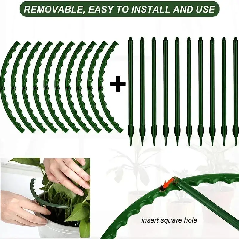 Soporte de plantas semicircular de plástico para invernadero - imagen 5