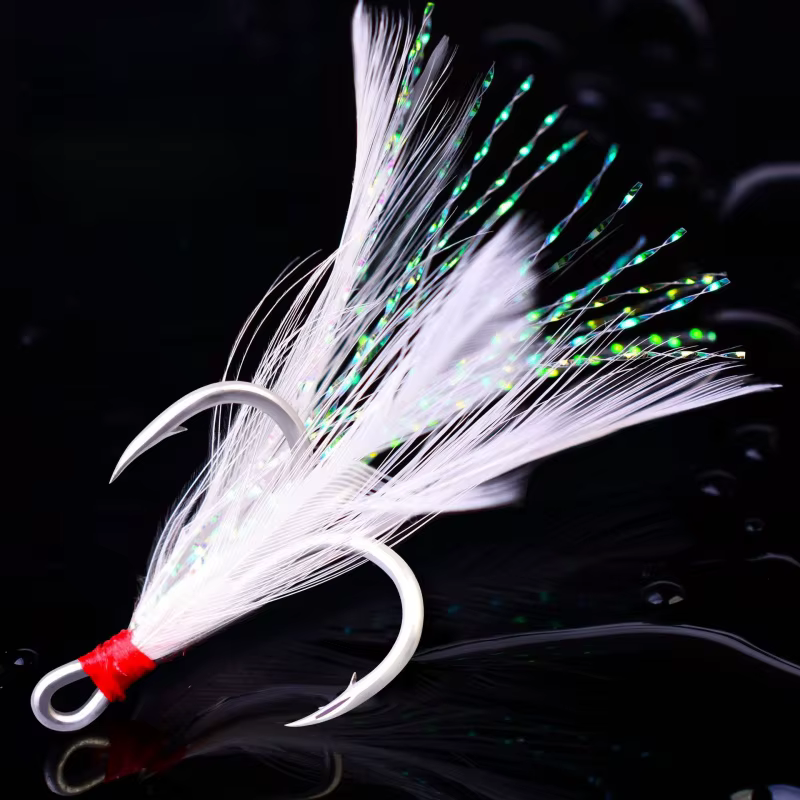Anzuelos Triples Pro Beros – Alto Carbono con Plumas y Púas