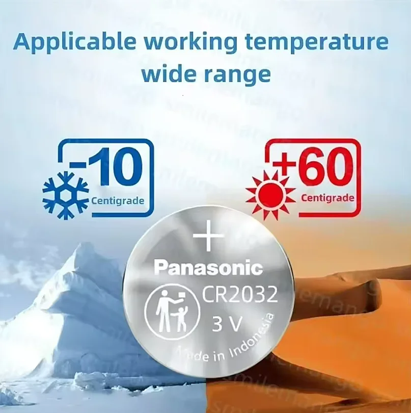 Panasonic CR2032 — Pila botón de litio 3V para llaves y relojes