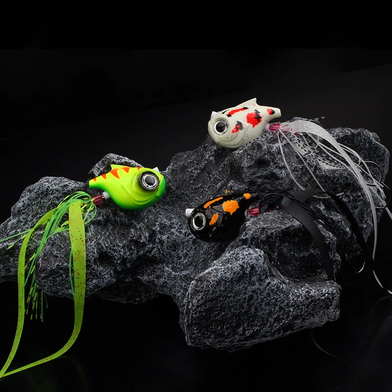 LETOYO señuelo de jigging pesado con cabeza Tairaba y faldas Tairubber - imagen 3