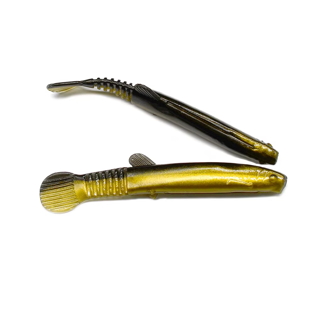 Señuelo artificial MNFT 7cm para lubina – Cola oscilante silicona - imagen 4