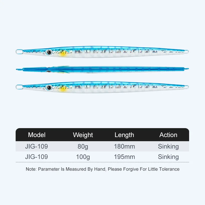 Señuelo TEASER J109 hundimiento rápido luminiscente caballa y pescada - imagen 2