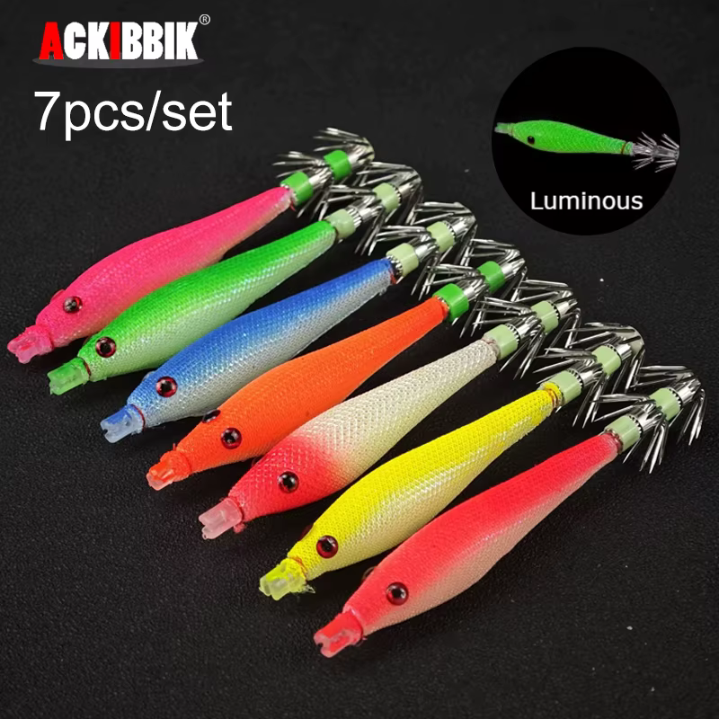Señuelo de Calamar Ackibbik 11cm – Anzuelos Luminosos para Agua Salada - imagen 3