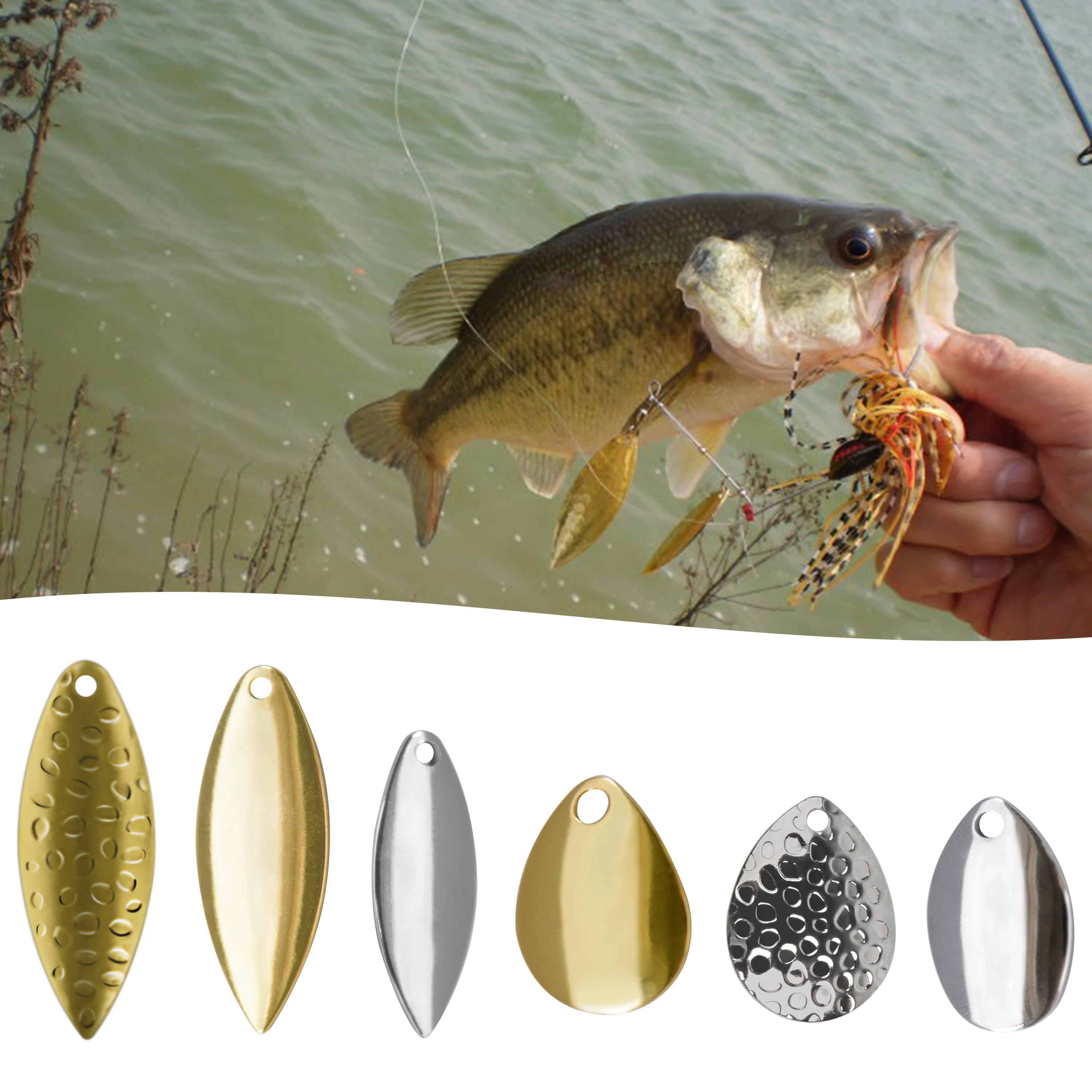 Cuchillas giratorias Colorado metal para Spinnerbait Buzzbait lobina - imagen 4