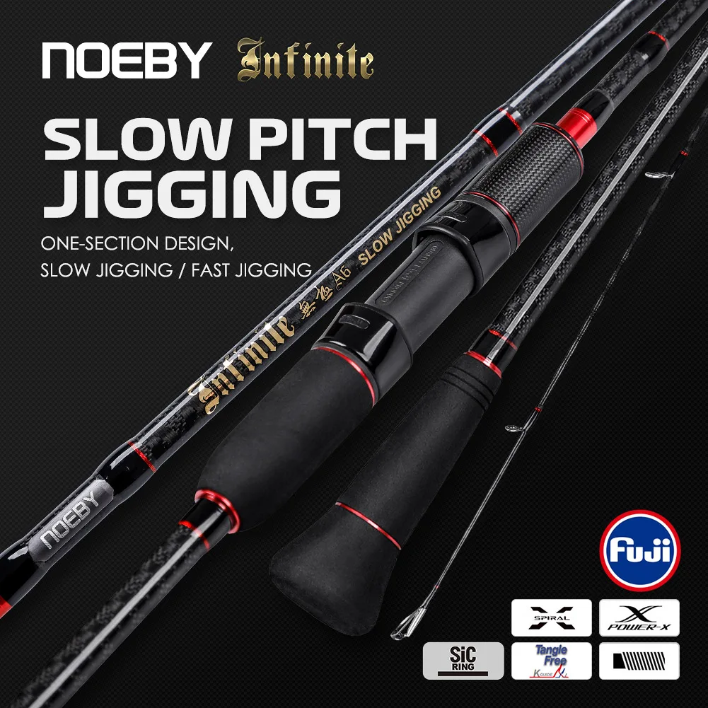 Caña jigging lento NOEBY acción rápida Fuji SIC para GT en agua salada - imagen 4