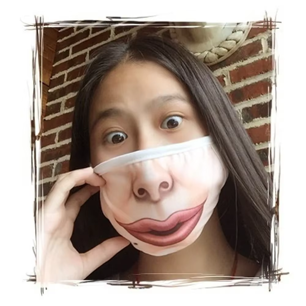 Detalle del estampado 3D de la mascarilla