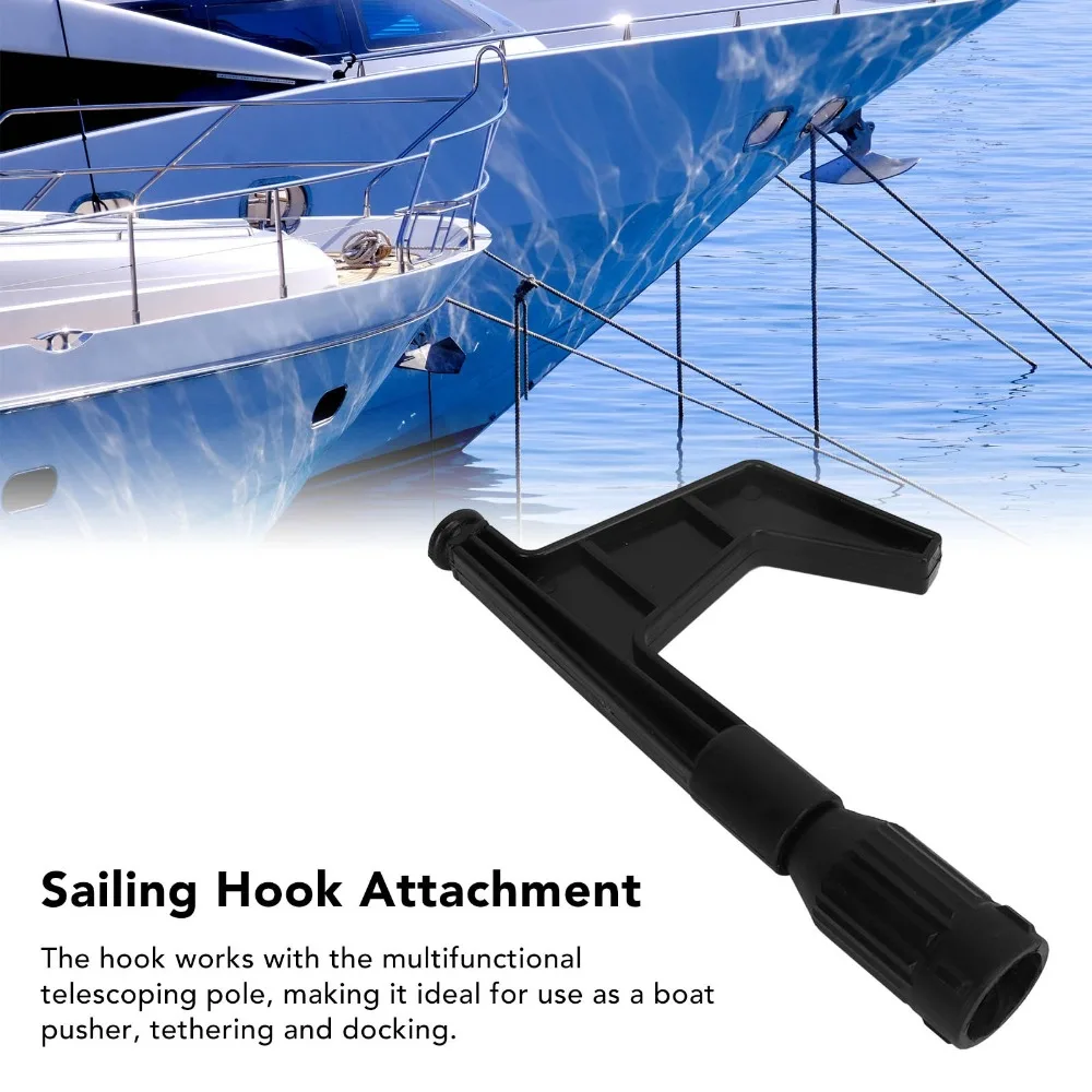 Gancho de barco negro con adaptador de nailon para amarre - imagen 5
