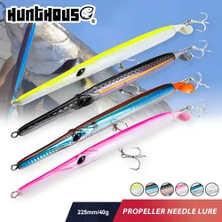 Hunthouse señuelo de superficie tipo lápiz con aguja de hélice para lubina