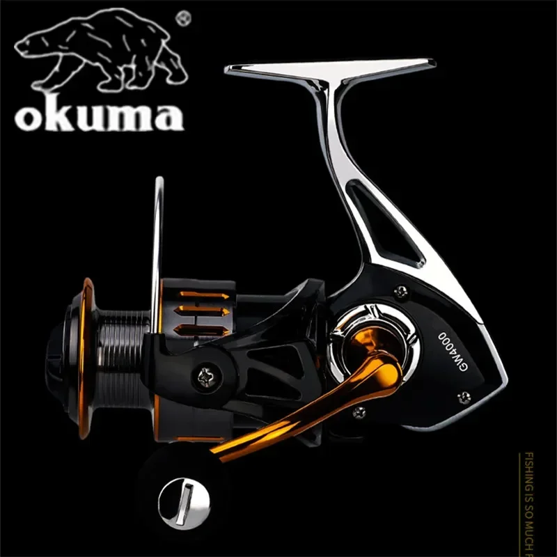 Okuma Baoxiong carrete de pesca metálico con freno y rueda giratoria - imagen 3