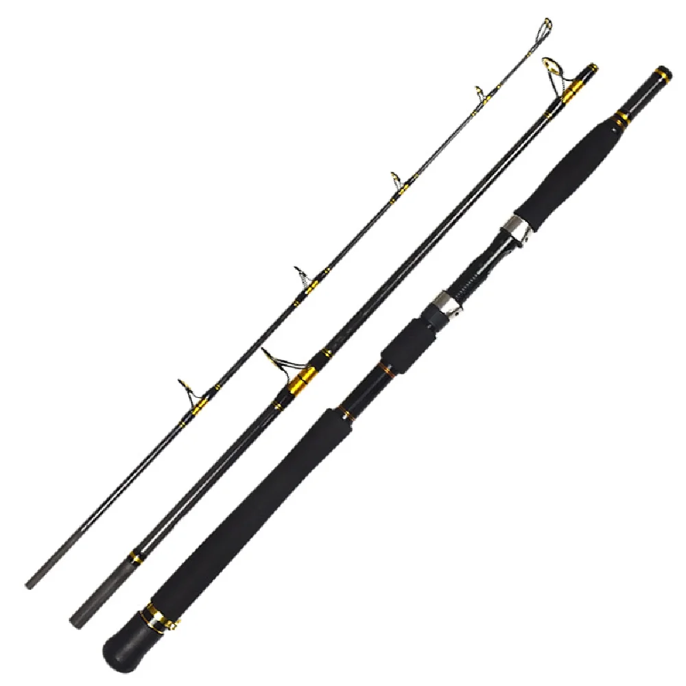 Caña slow jigging carbono súper dura portátil barco - imagen 2