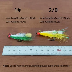 Clouser Minnow Moscas artificiales para pesca en agua salada y dulce