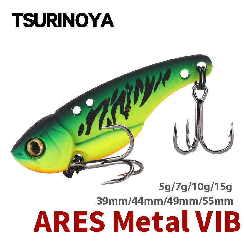 TSURINOYA VIB ARES-A – Señuelo duro metal anzuelo triple - imagen 2