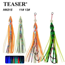 Anzuelo doble asistencia HK015 TEASER de acero carbono – para pargo