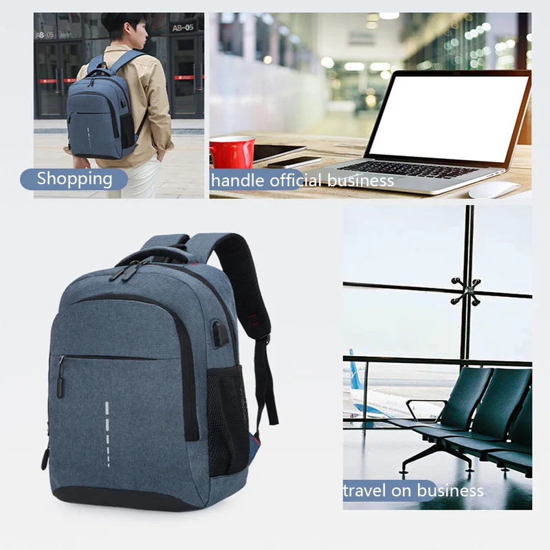 Lawaia Mochila impermeable con puerto USB para portátil 14″ - imagen 4