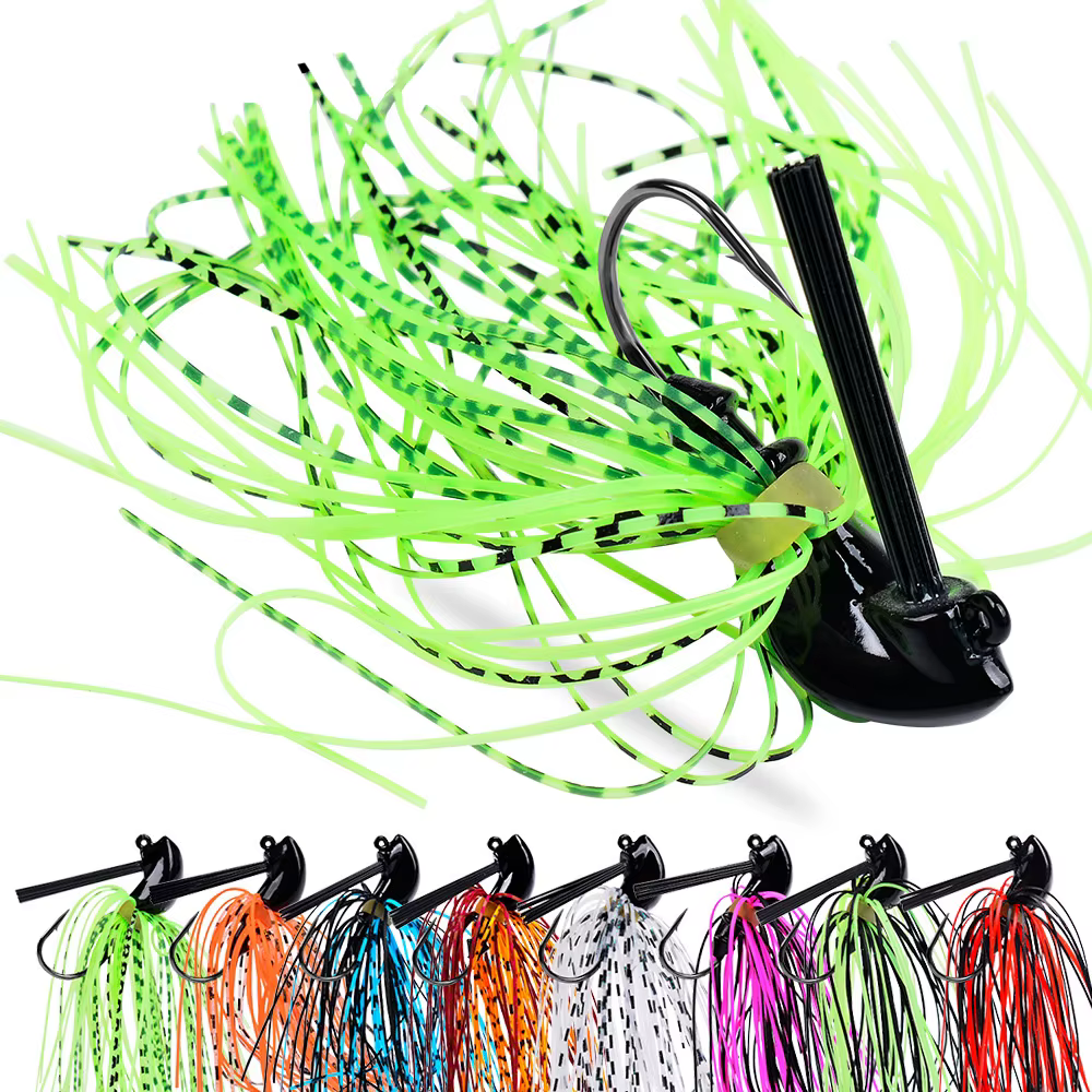 Spinnerbait sin rebaba negro para lucio y lubina