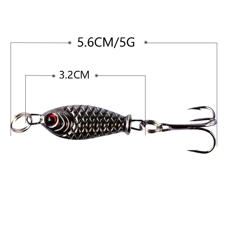 Cebo duro de plomo con diseño de escamas para pesca - imagen 3