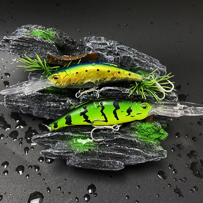 Señuelo Wobblers de sábalo profundo para lubina cebo duro flotante - imagen 3