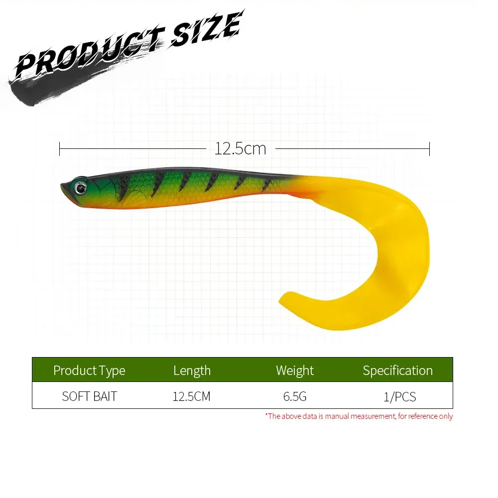 Señuelo Curly Tail vinilo para lubina: soft swimbait realista - imagen 3