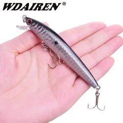 Wobbler flotante Topwater 9,5 cm con ojos 3D y anzuelos triples
