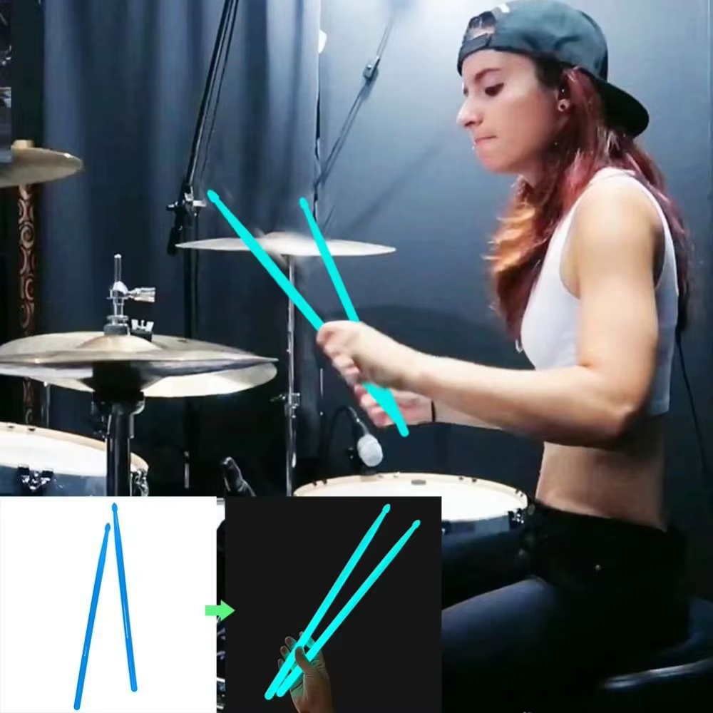 Baquetas Luminosas de Nylon para Percusión y Músicos - imagen 2