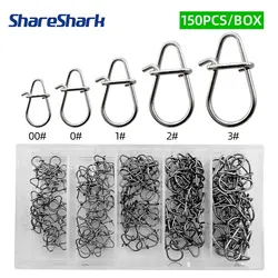 ShareShark Eslabones giratorios inox con anillas y cierres rápidos