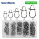 ShareShark Eslabones giratorios inox con anillas y cierres rápidos