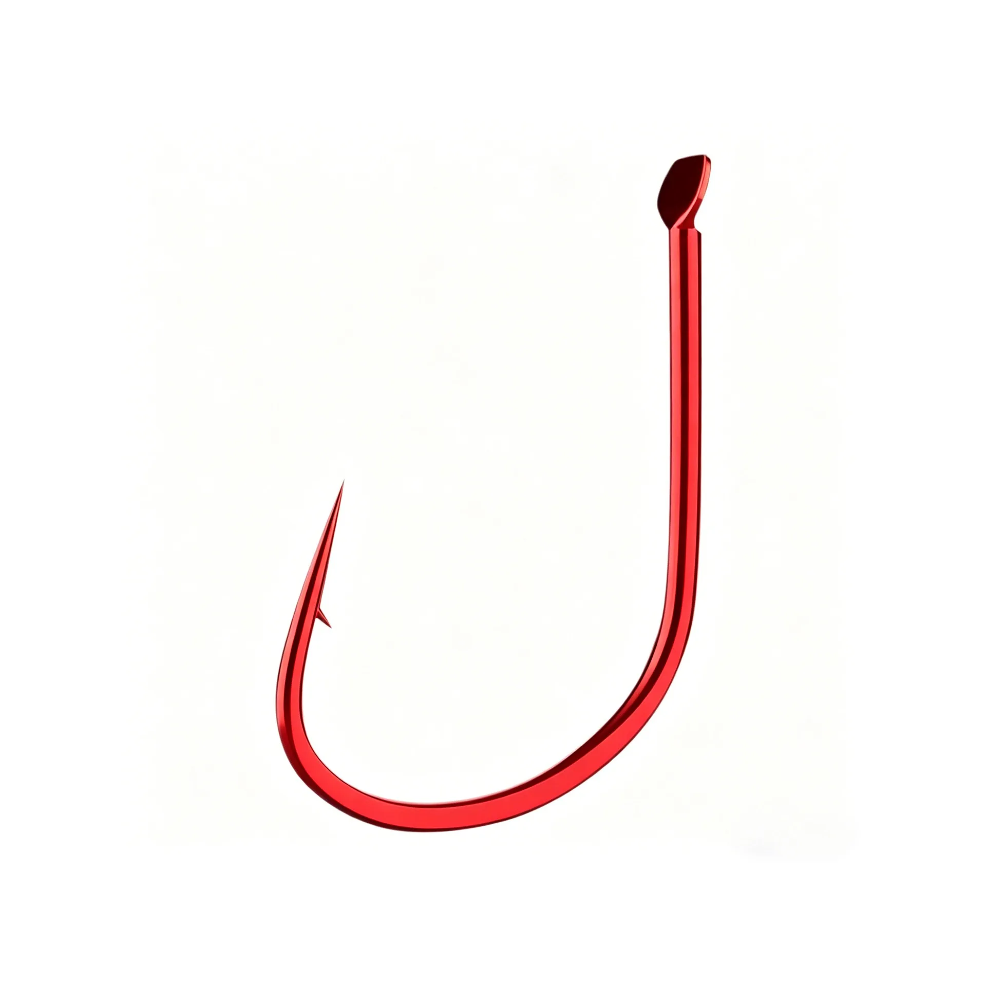 Anzuelos con púas de acero alto carbono rojos para mar y carpas