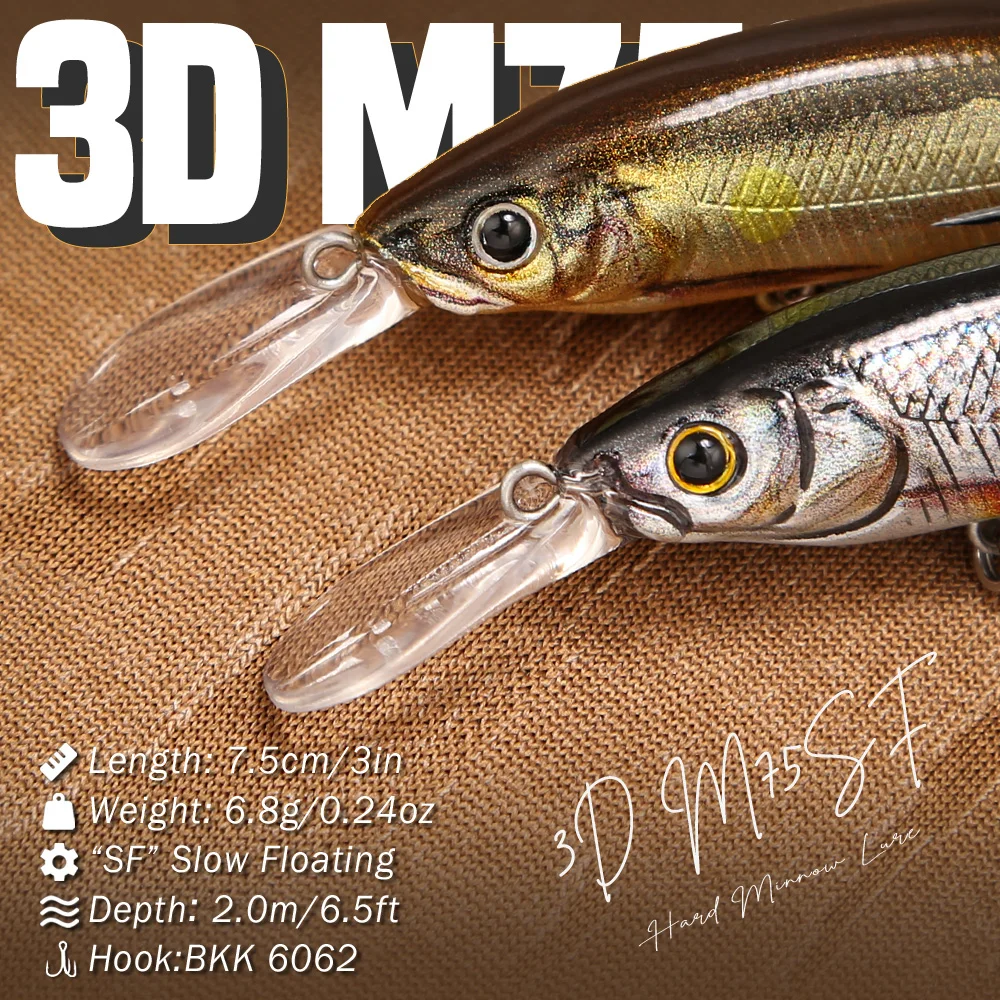 Jerkbait Minnow B&U de señuelo duro – Ideal para lucio y perca - imagen 5