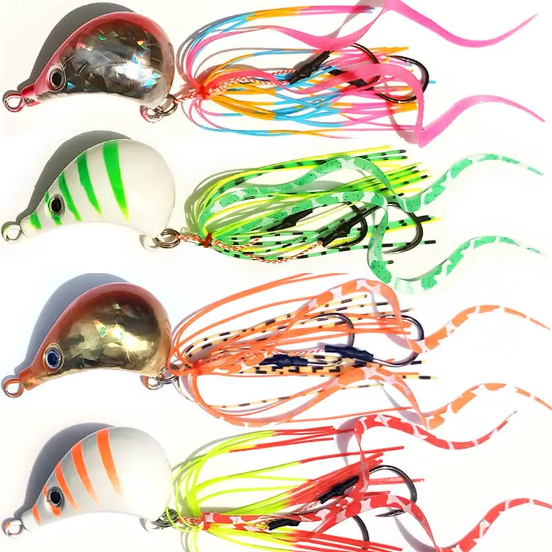 Inchiku jigging luminoso con ojos 3D de metal y plomo barco - imagen 3