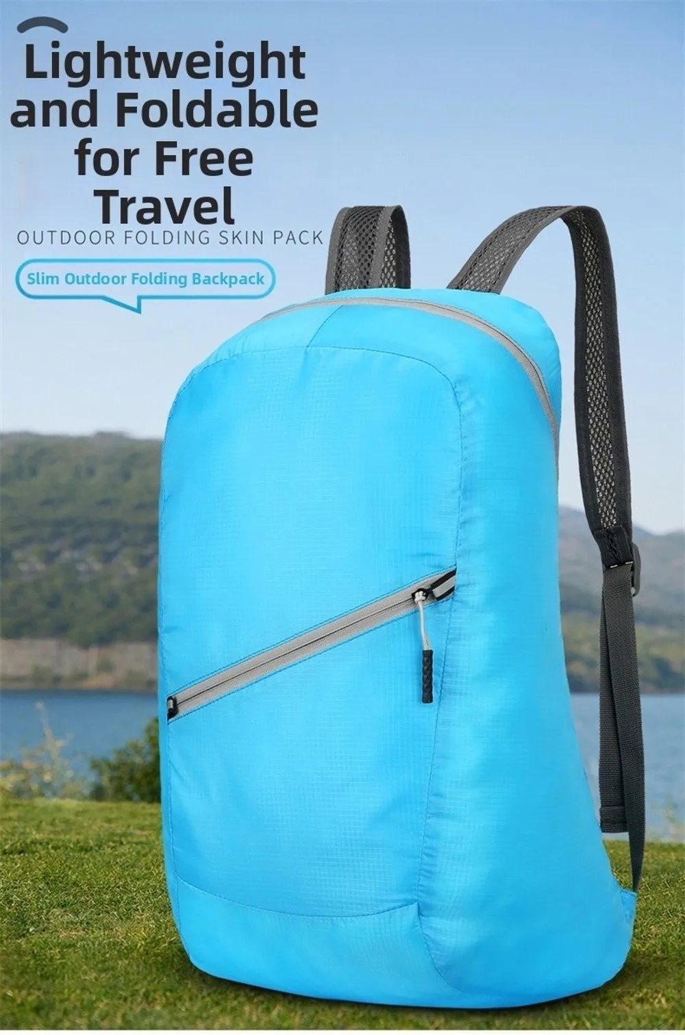 Bolsa con cremallera y aspecto plegable