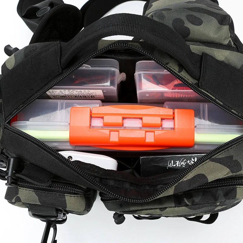 Riñonera de pesca con compartimentos – Bolsa táctica para aparejos - imagen 4
