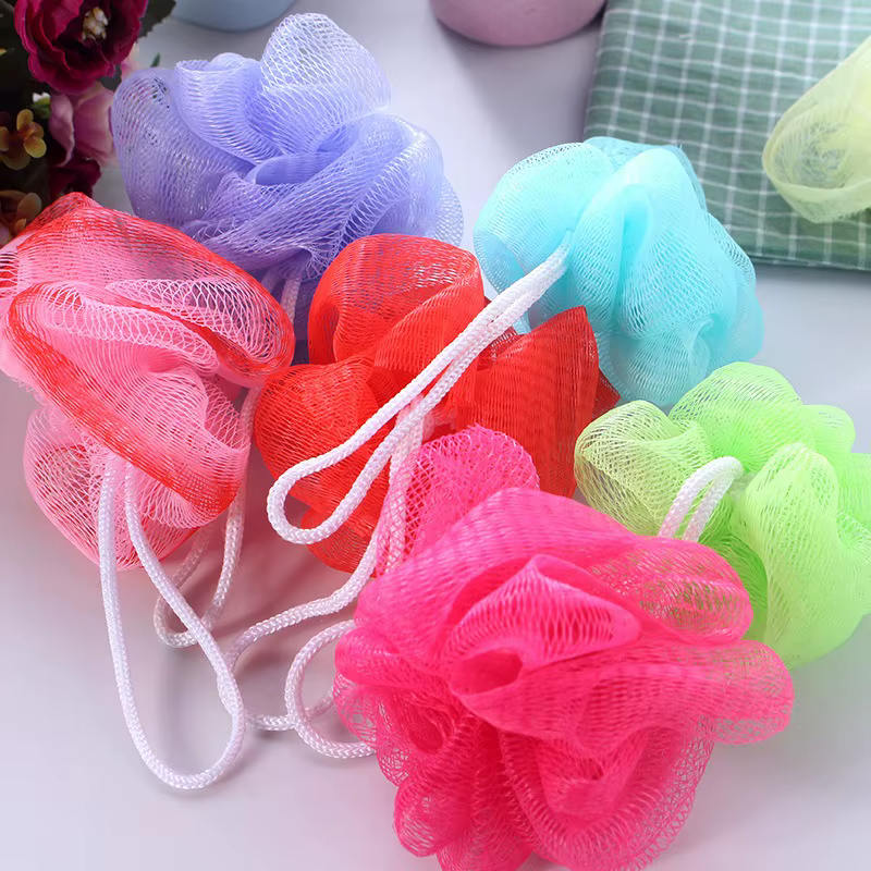 Puff esponja exfoliante de malla – Cepillo corporal para baño y ducha - imagen 4