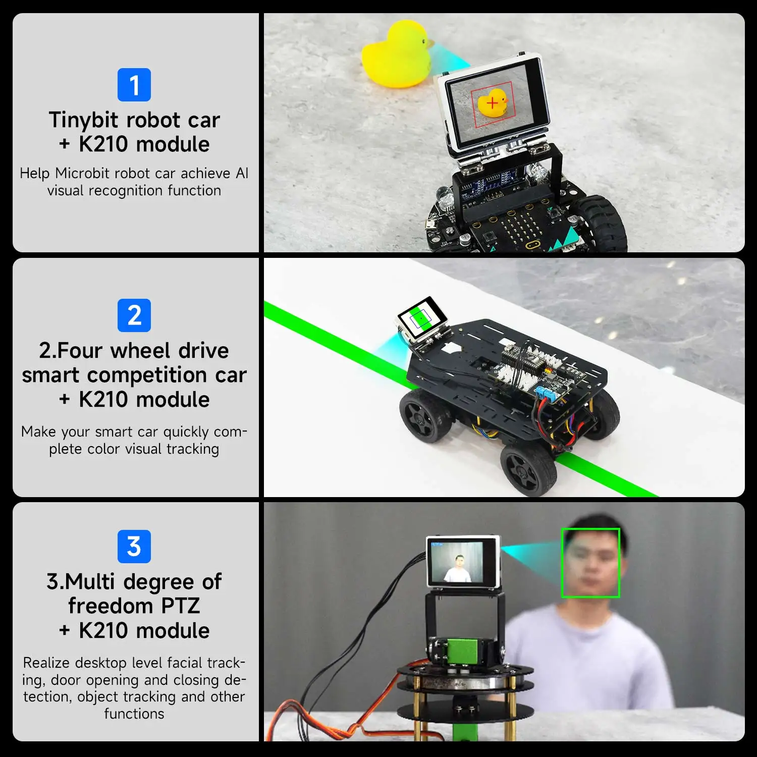 Módulo reconocimiento visual K210 con cámara OV2640 y pantalla táctil - imagen 3
