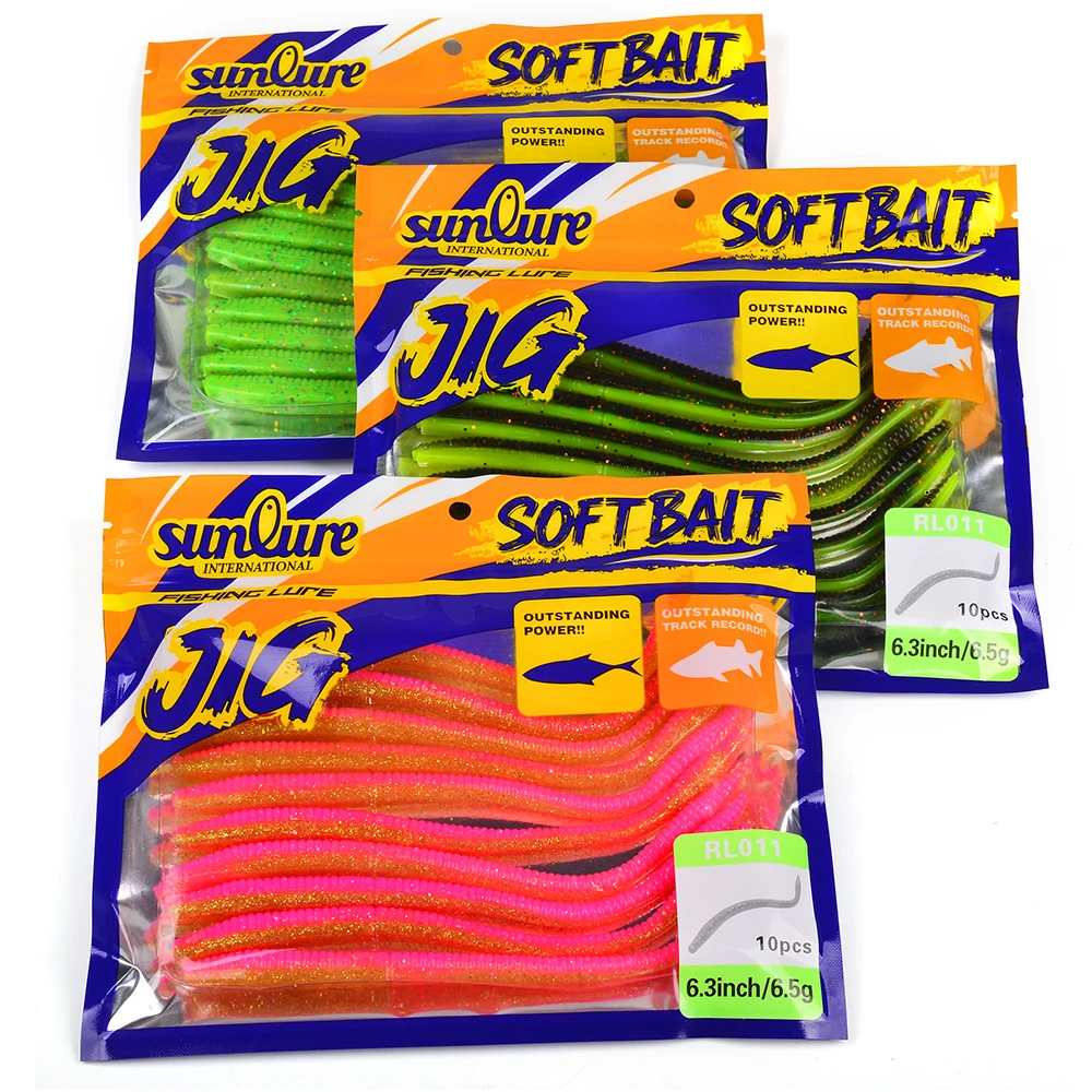 Sunlure Señuelos de silicona 16 cm – Gusanos para trucha, salmón y mar - imagen 5