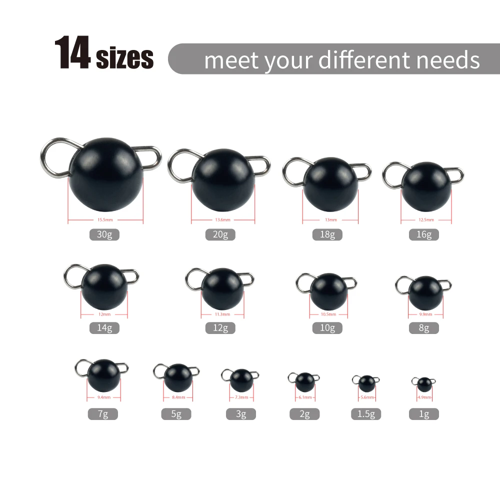 MUUNN plomos Cheburashka de tungsteno bala cañón para jig head - imagen 2