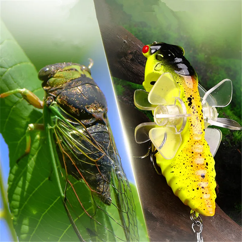 Señuelo Cicada duro biónico con hélice y anzuelo triple - imagen 4