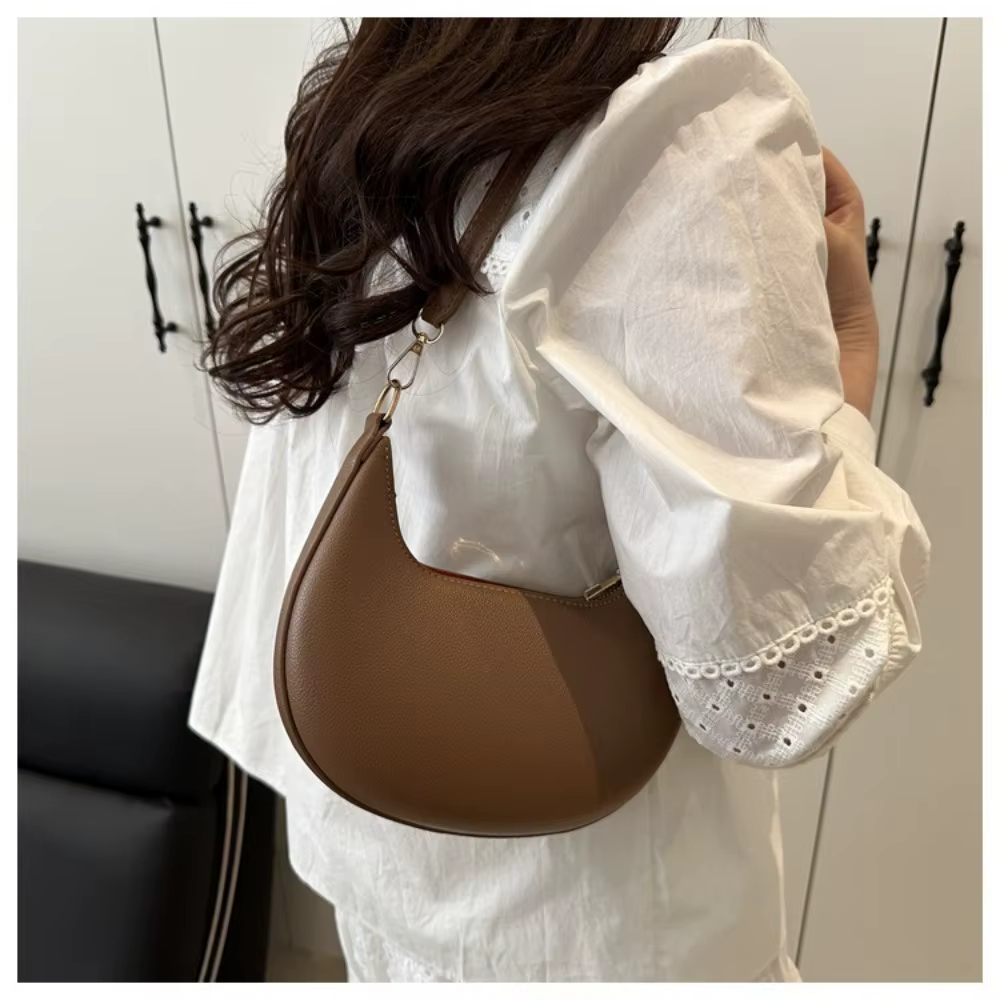 Bolso de hombro forma de luna de gran capacidad