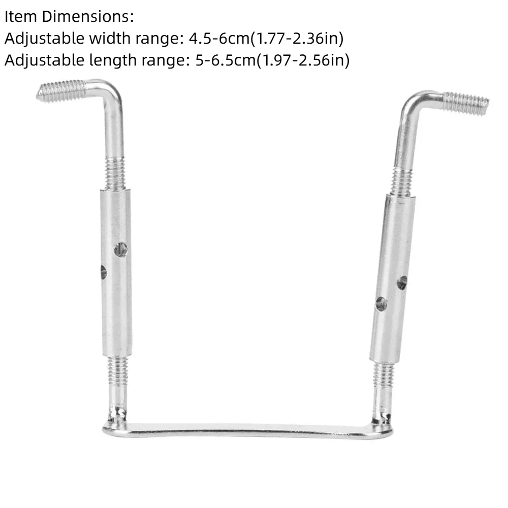Soporte de mentón para violín metálico plateado - imagen 5