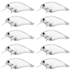 Wobblers Crankbaits sin pintar para carpa, translúcidos