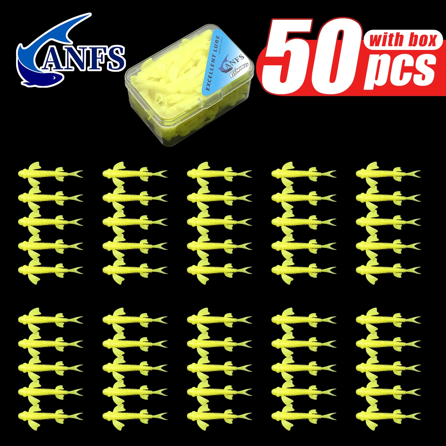 ANFS Señuelos de pesca suave realistas para agua dulce y salada - imagen 5