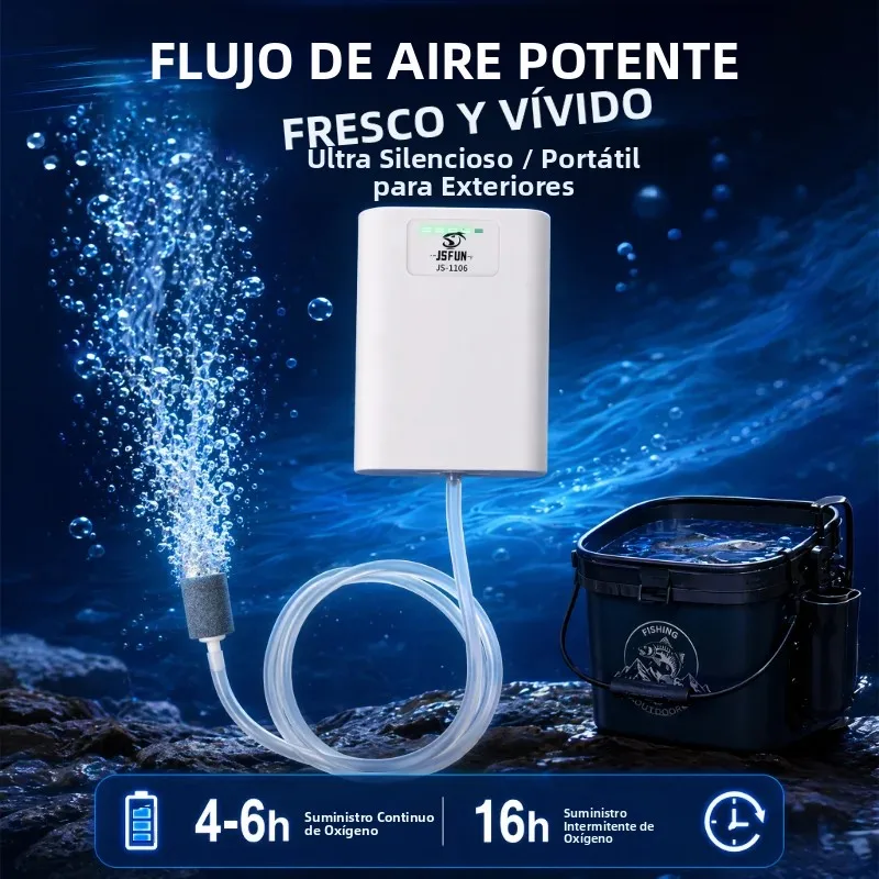 Bomba de Oxígeno Recargable USB, Aireador Ultrasilencioso Portátil