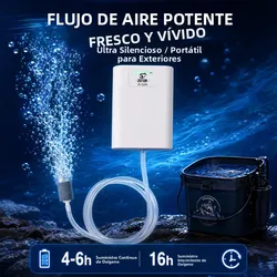 Bomba de Oxígeno Recargable USB, Aireador Ultrasilencioso Portátil