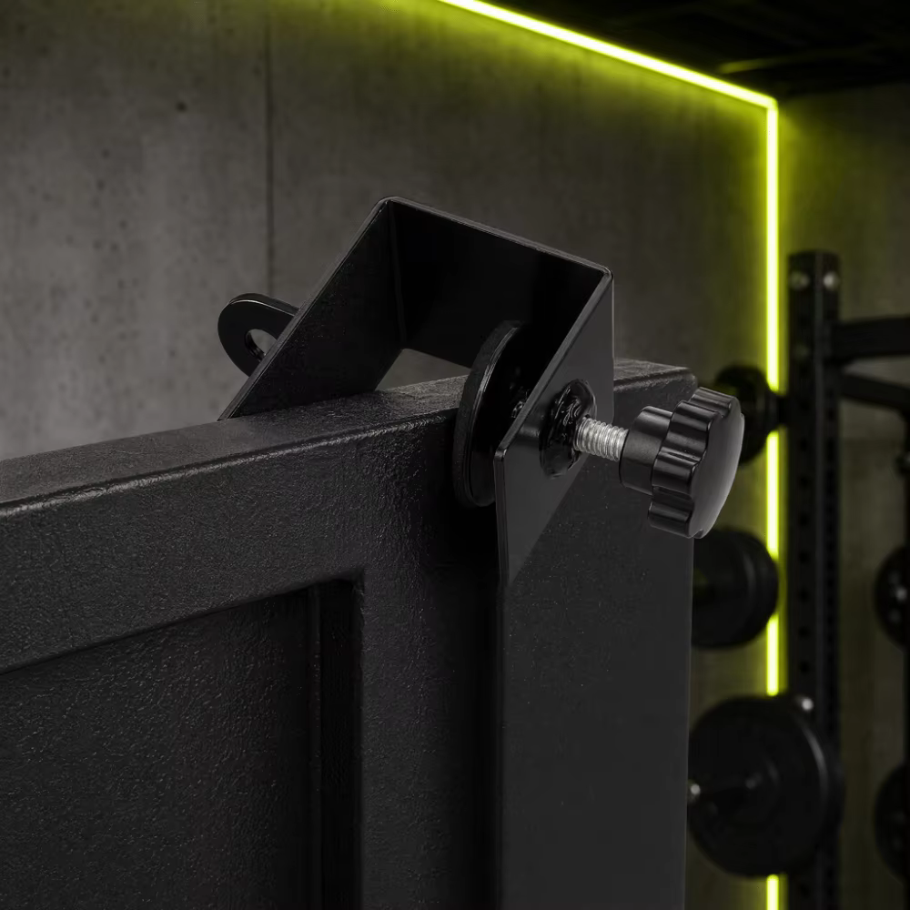 Anclaje Antirrobo Ajustable para Puerta de Acero Negro