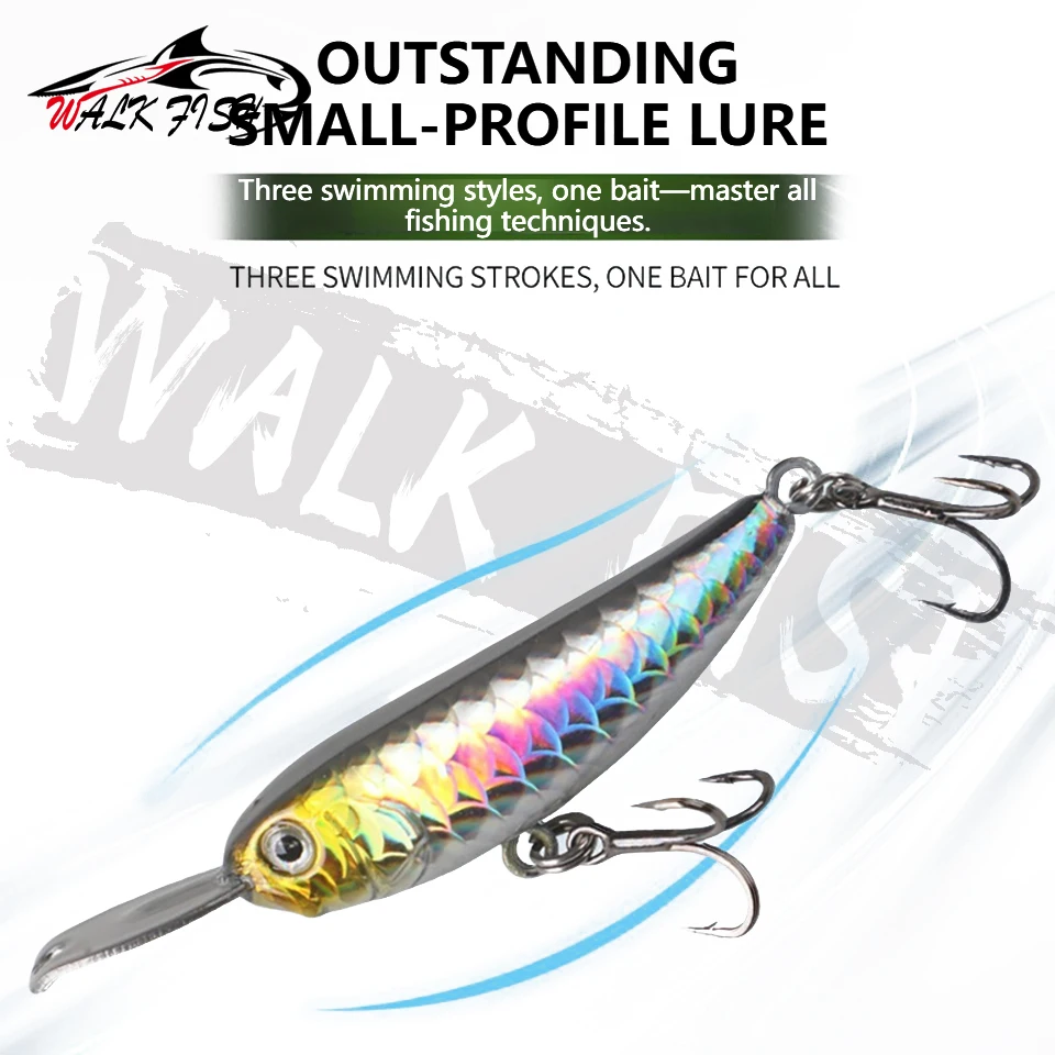 Walk Fish Micro Sinking Minnow lápiz: señuelo para lubina y trucha - imagen 4