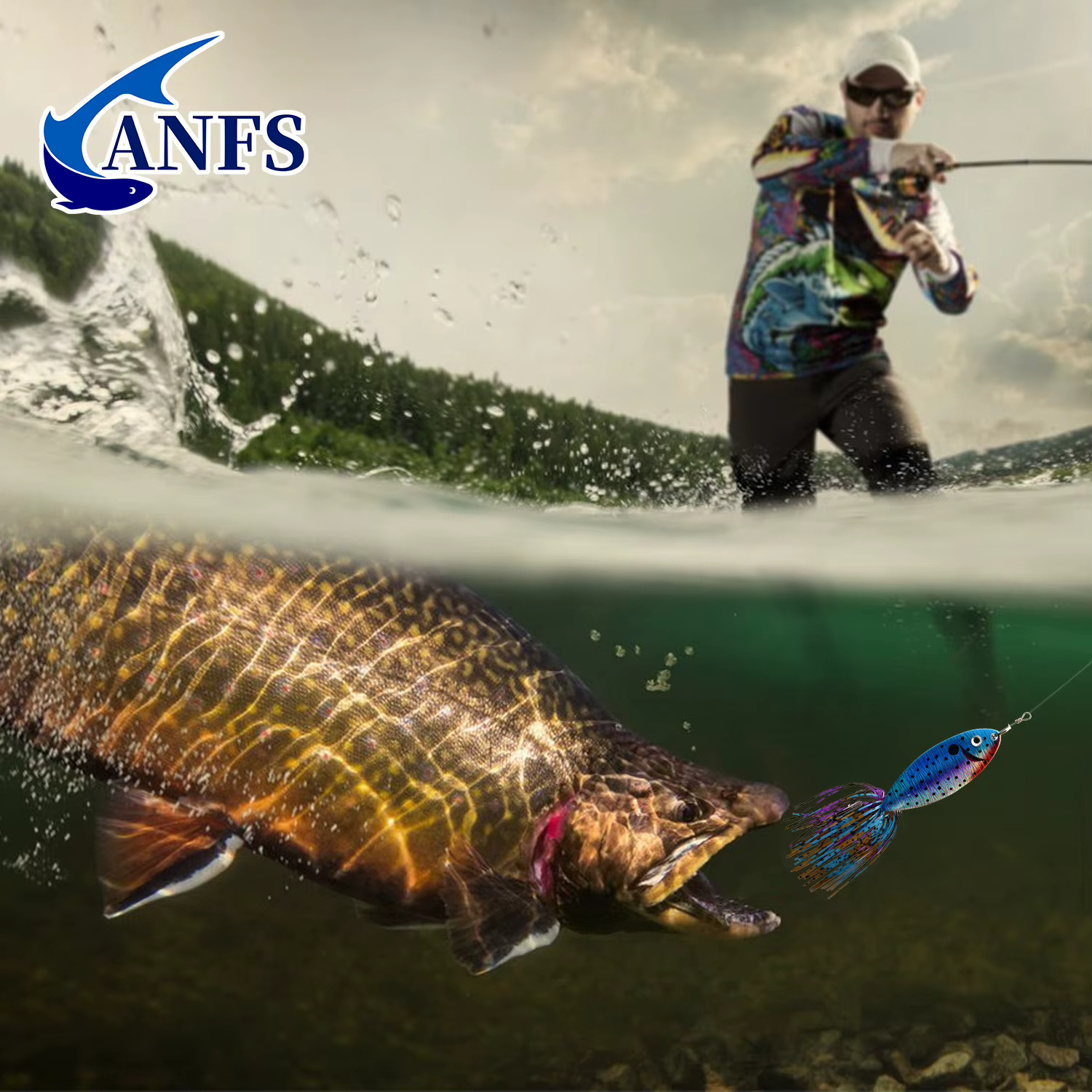 Spinner Mosky Pike ANFS – Cucharilla para pescar lucio - imagen 2